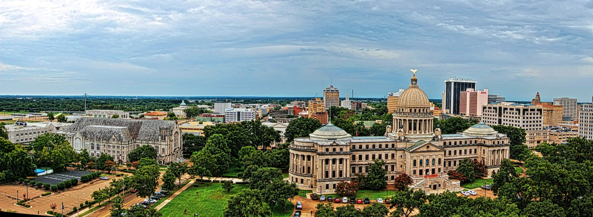 Downtown Jackson Mississippi skyline panorama